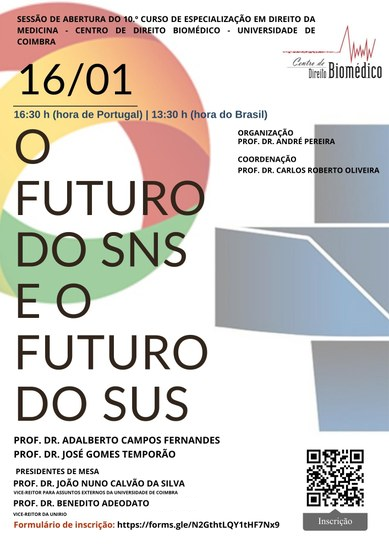 Evento Universidade de Coimbra 16 de janeiro
