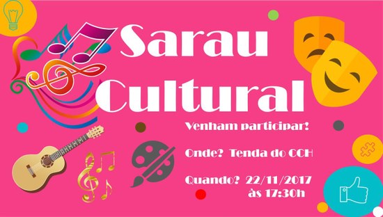 Sarau cultural terá apresentações musicais e declamação de poesias (Imagem: Divulgação)