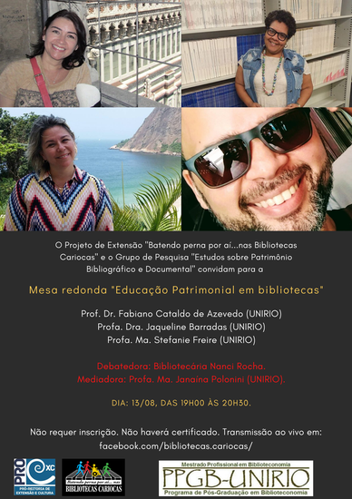 Mesa Educação patrimonial nas bibliotecas cariocas