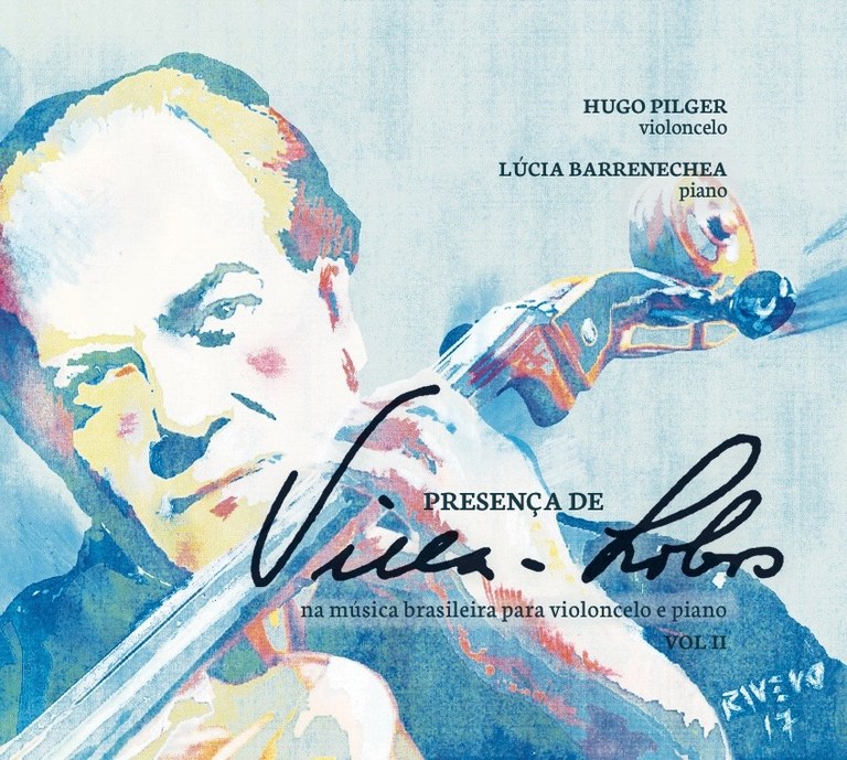 Cd completa a integral de obras para violoncelo e piano de   Villa-Lobos, que teve início com o primeiro volume, lançado em 2013 (Imagem: Divulgação)