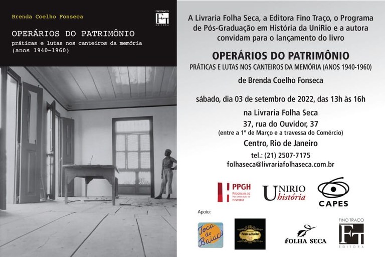 livro Operários do Patrimônio