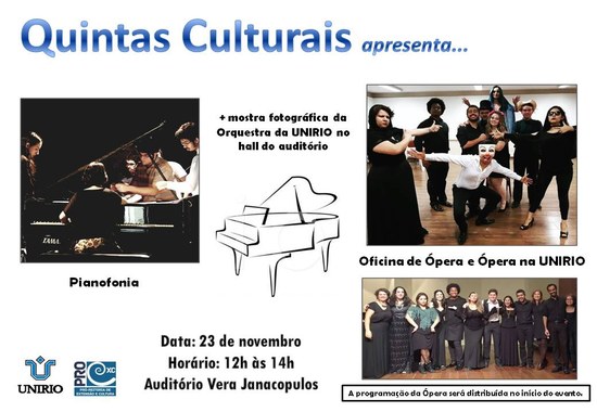 Imagem reúne informações sobre o evento, com fotos dos participantes