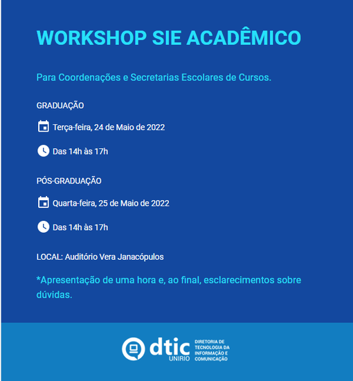 Workshop SIE Acadêmico