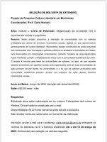 Seleção de bolsista de extensão 