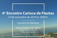 IV Encontro Carioca de Flautas:  de 14 a 16 de novembro de 2019