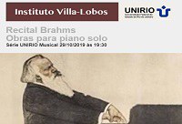 Série UNIRIO Musical promove 'Recital Brahms: obras para piano solo', nesta terça-feira 