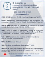 III Encontro do Programa de Pós-Graduação em Biologia Molecular e Celular
