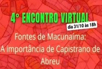 ‘A importância de Capistrano de Abreu para a obra Macunaíma’ será o tema do 4º encontro virtual do Projeto Glossário Decolonial
