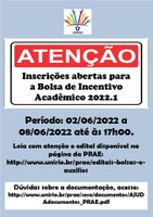 Avenue school Golden PRAE anuncia edital para a Bolsa de Incentivo Acadêmico (BIA) 2022.1 —  Pró-Reitoria de Assuntos Estudantis