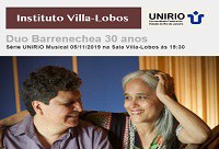 Série UNIRIO Musical promove Concerto em Comemoração aos 30 anos do Duo Barrenechea