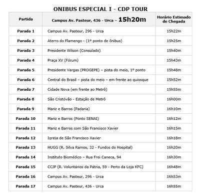 Horário Intercampi SIA C