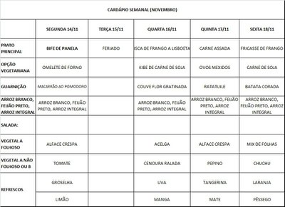 CARDÁPIO 14 A 18-11-16