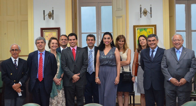 Dirigentes da UNIRIO e da ULisboa durante a reunião desta sexta-feira (Foto: Comso)