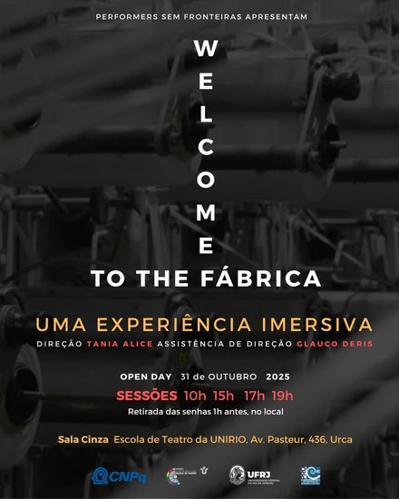 Cartaz espetáculo Welcome to the Fábrica