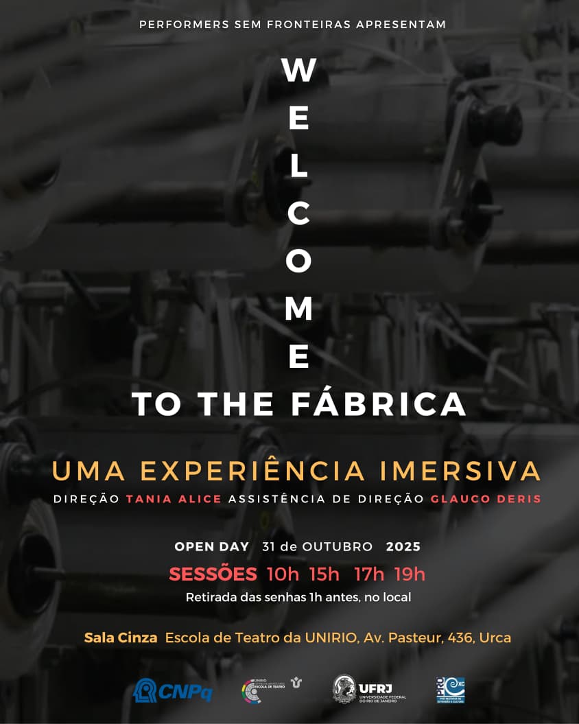 Cartaz espetáculo Welcome to the Fábrica