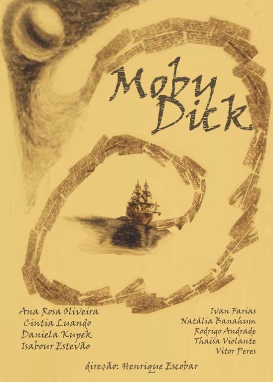 Cartaz da peça 'Moby Dick'.