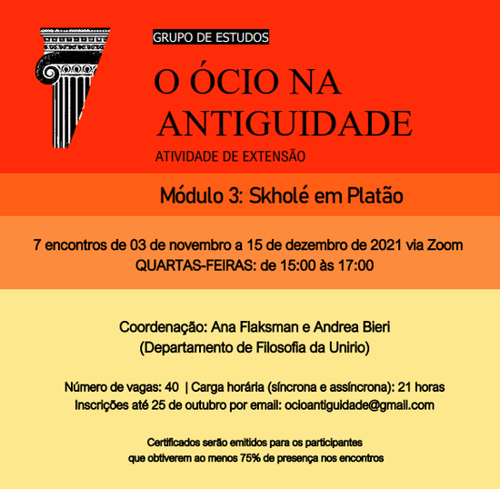 Grupo de estudos O Ócio na Antiguidade - módulo 3