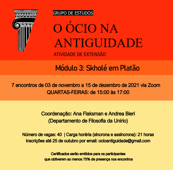 Grupo de estudos O Ócio na Antiguidade - módulo 3