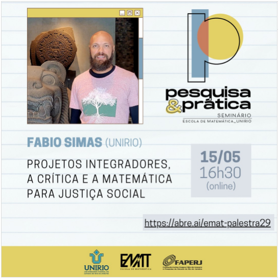 Cartaz do seminário Pesquisa&Prática dia 15 de maio