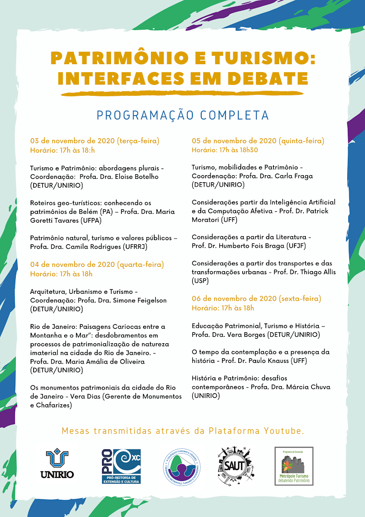 Programação Seminário Turismo e Patrimônio