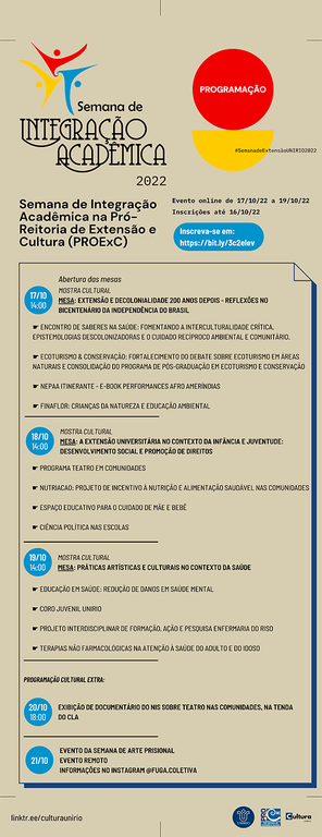 Programação Semana de Extensão 2022