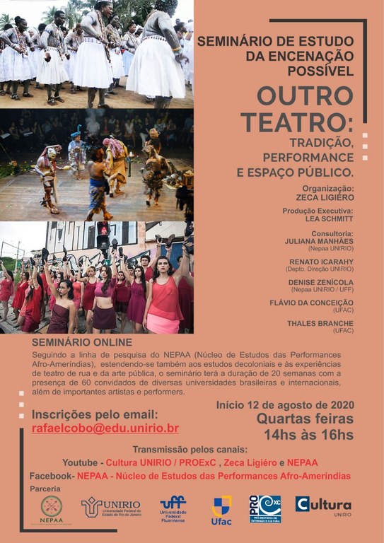 Seminário Outro Teatro tem início nesta quarta, 12 de agosto