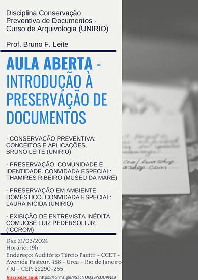 Aula aberta Preservação de Documentos
