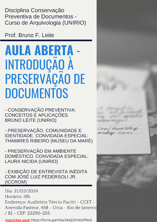 Aula aberta Preservação de Documentos