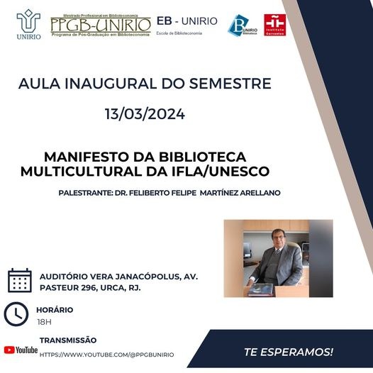 Aula inaugural Biblioteconomia 2024.1