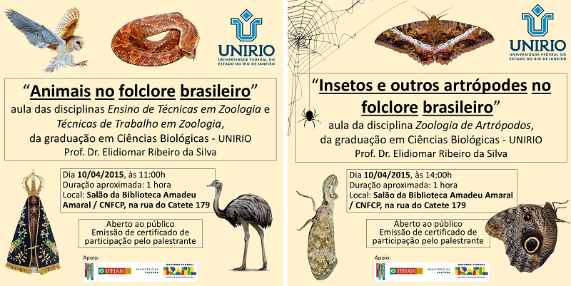 Cartazes aulas abertas Museu do Folclore