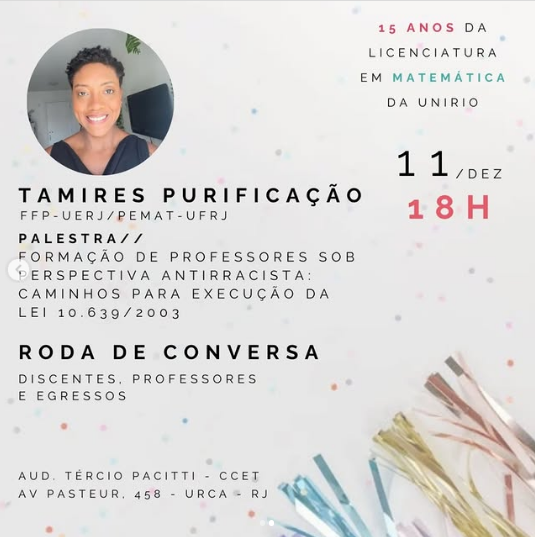 Cartaz evento 15 anos Licenciatura em Matemática