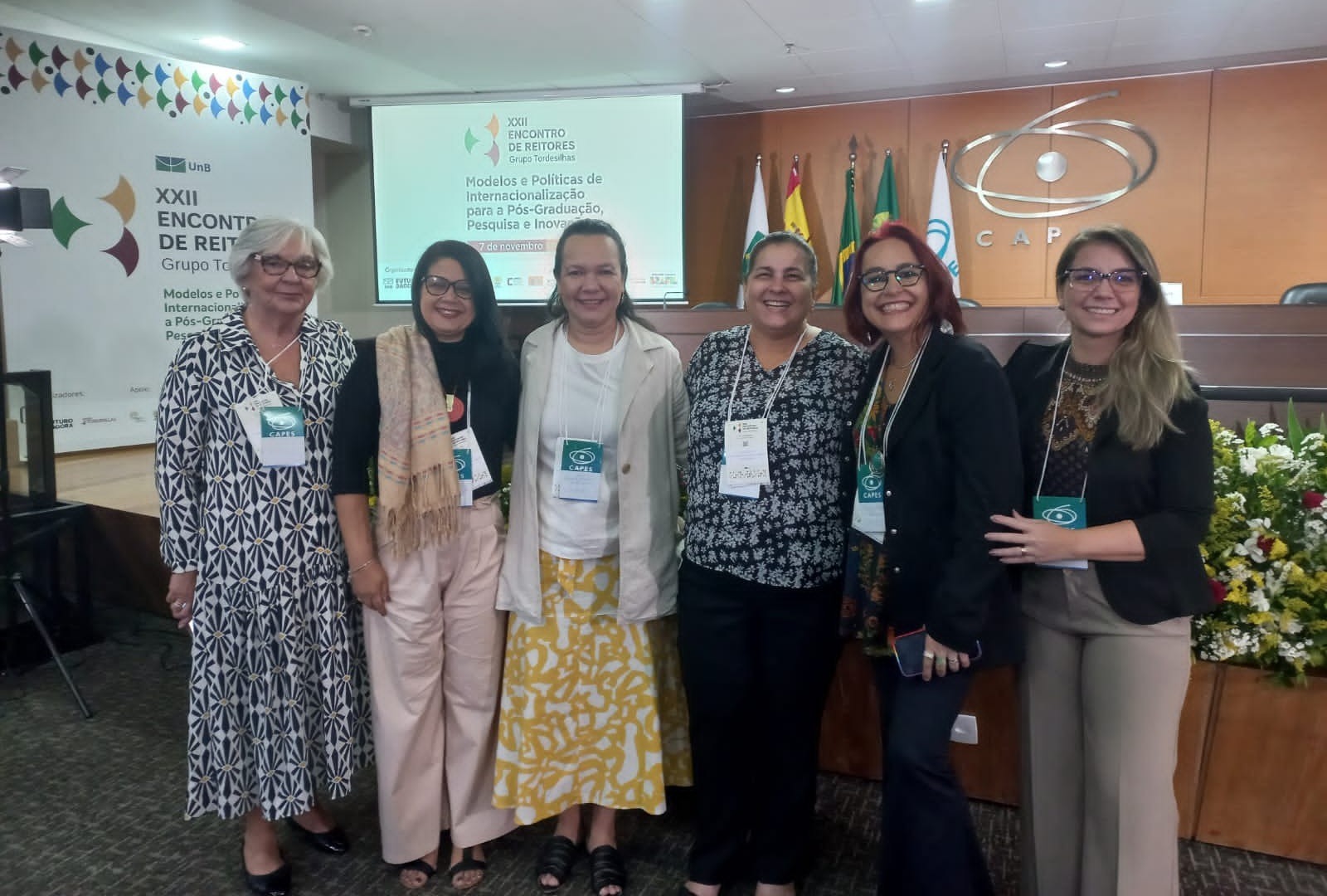 Professoras da UNIRIO e de outras instituições durante o Encontro de Reitores do Grupo Tordesilhas