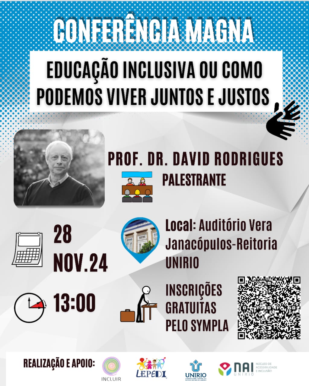 Cartaz conferência Educação Inclusiva