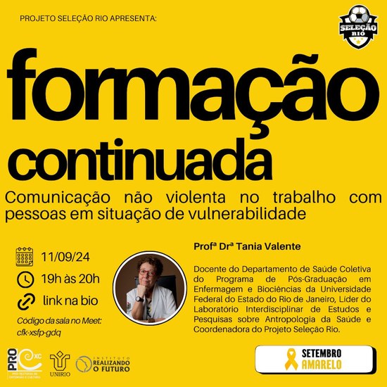 Cartaz palestra virtual comunicação não violenta