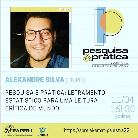Cartaz palestra Letramento estatístico