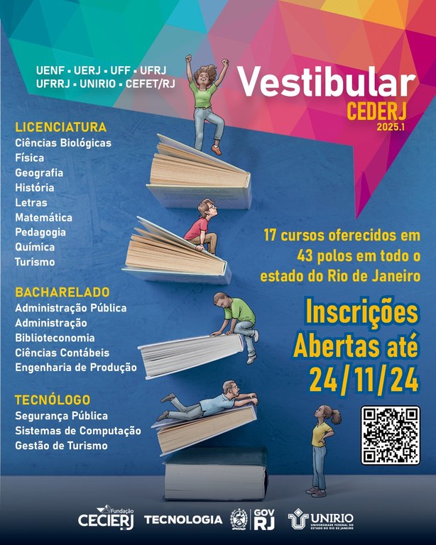 Cartaz vestibular cederj 2025.1