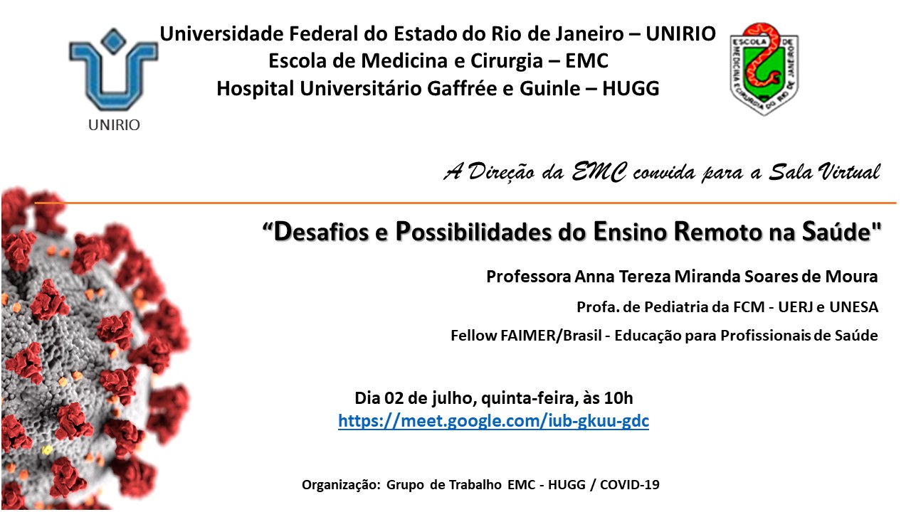Palestra ensino remoto na Saúde EMC