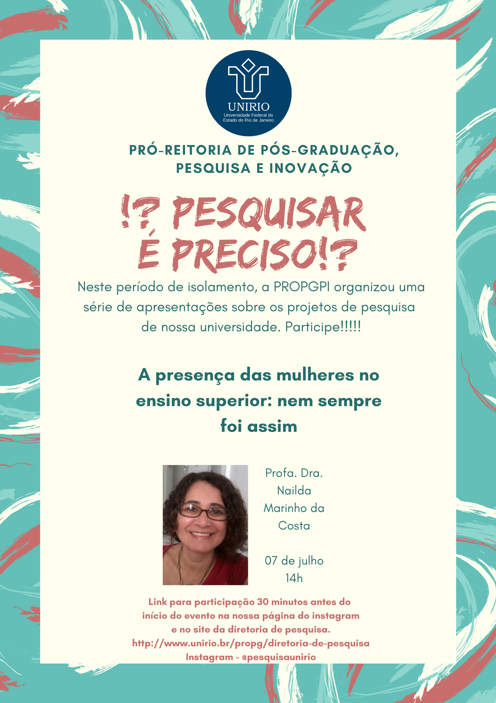 Pesquisar é preciso 7 de julho