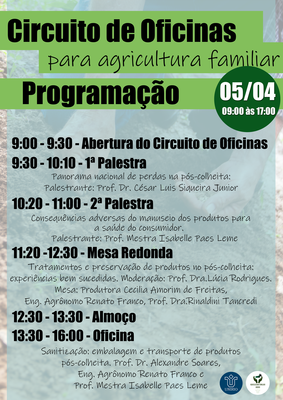 programação da oficina pós colheita