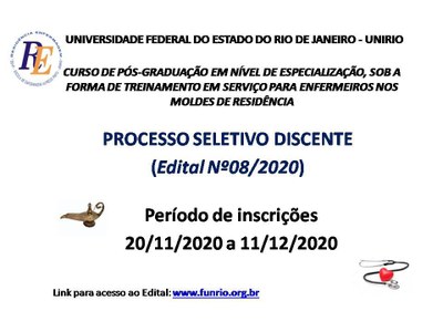 Chamada Inscrição Edital 08/2020