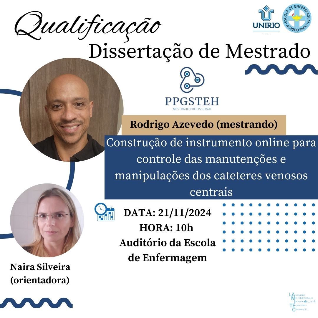 Exame de qualificação do mestrando Rodrigo Ribeiro Azevedo