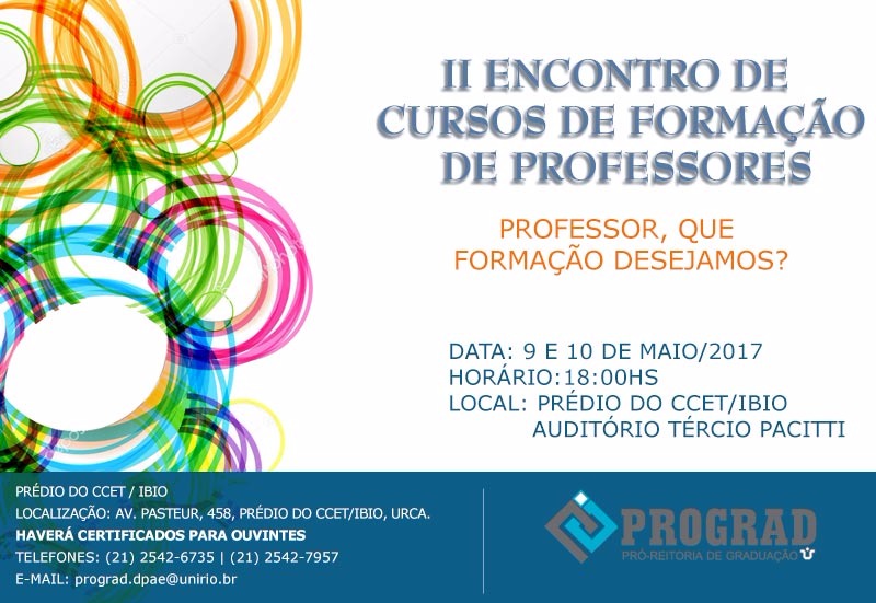 II Encontro de Cursos de Formação de Professores - cartaz