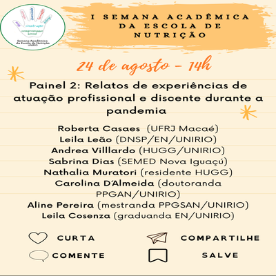 Semana Nutrição 3.0 2021 Semana Nutrição 3.0 2021