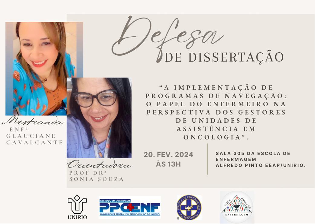 DEFESA DE DISSERTAÇÃO- GLAUCIANE CAVALCANTE