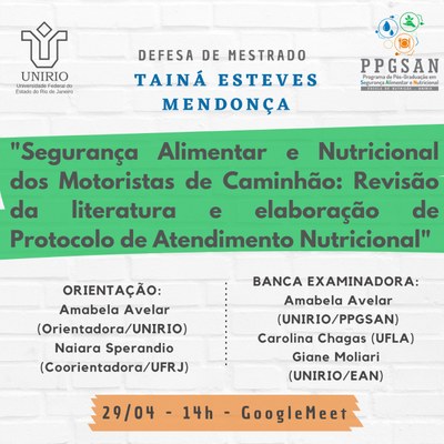 Defesa de  mestrado Taína Esteves Defesa de  mestrado Taína Esteves