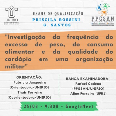 Qualificação Priscila Rossini Qualificação Priscila Rossini