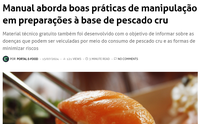 Manual aborda boas práticas de manipulação em preparações à base de pescado cru
