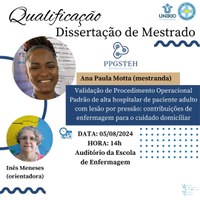 Exame de qualificação da mestranda Ana Paula de Oliveira Motta