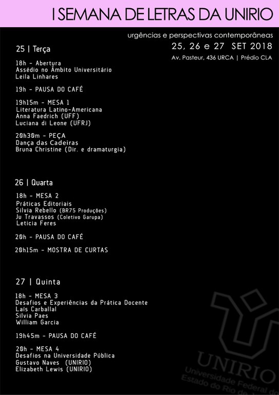 I Semana de Letras I Semana de Letras