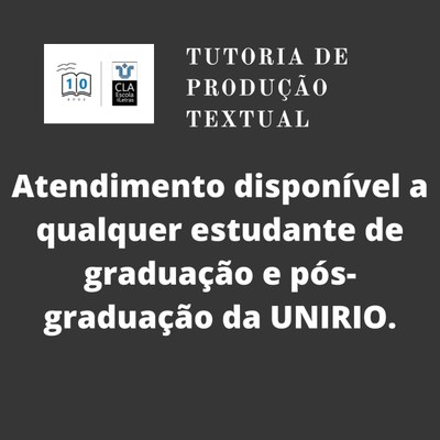 Tutoria de Produção Textual  Tutoria de Produção Textual